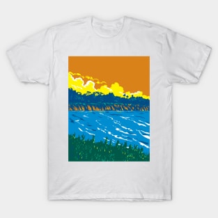 Devereux Beach or West Campus Beach in Isla Vista California WPA Poster Art T-Shirt